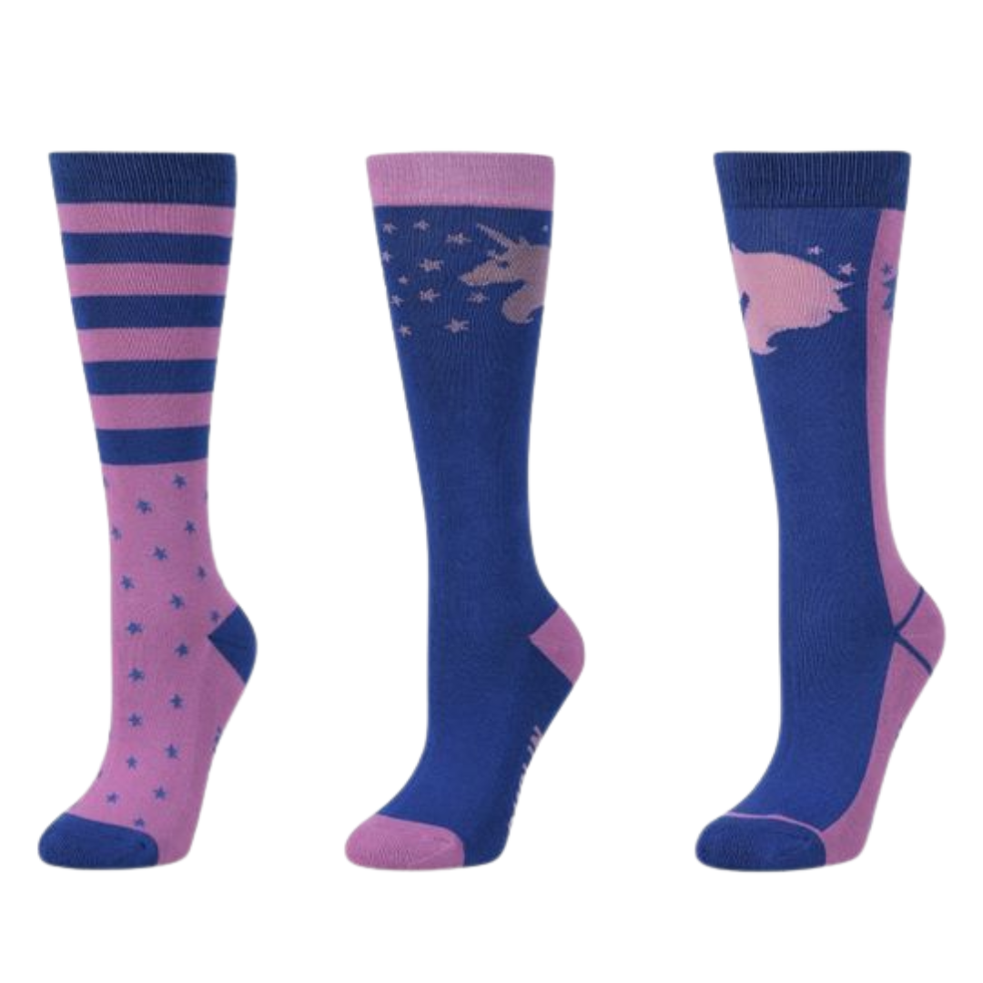 Childs 3 pack Socks - Unicorn