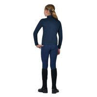 Kids Breathable Long Sleeve Riding Top - Navy