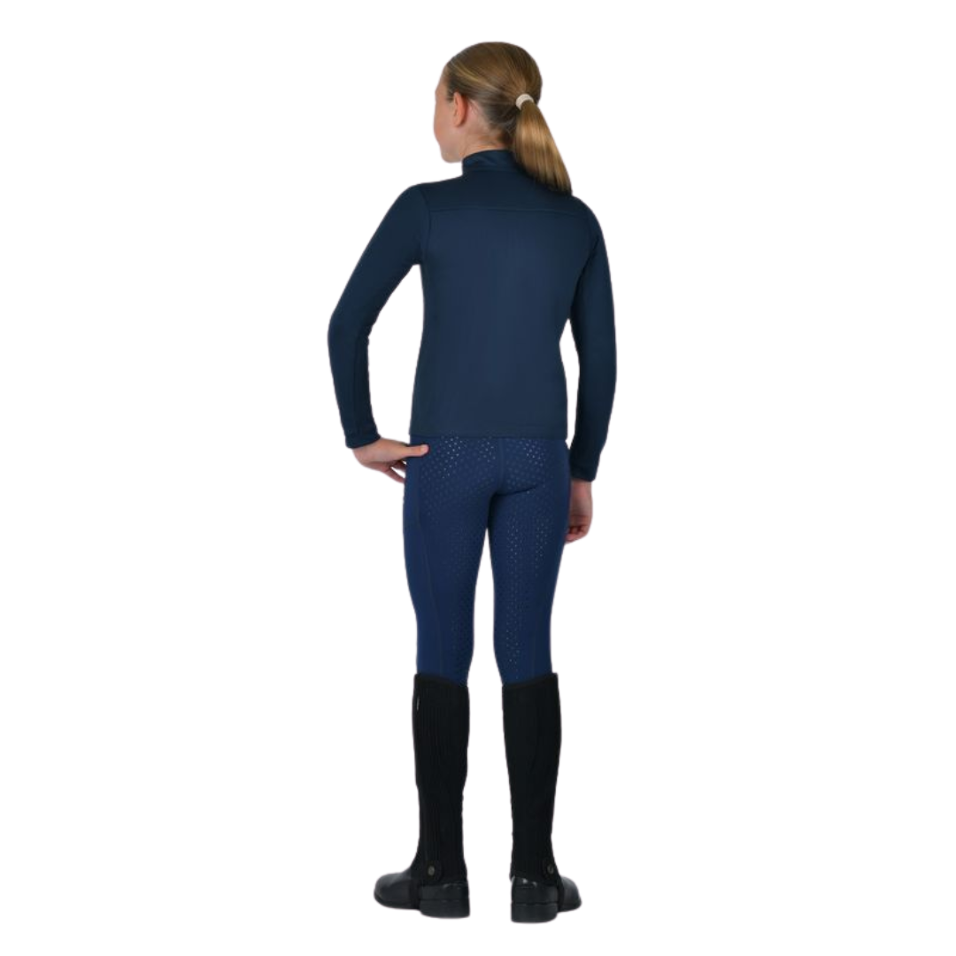 Kids Breathable Long Sleeve Riding Top - Navy