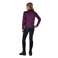 Kids Breathable Long Sleeve Riding Top - Purple Violet