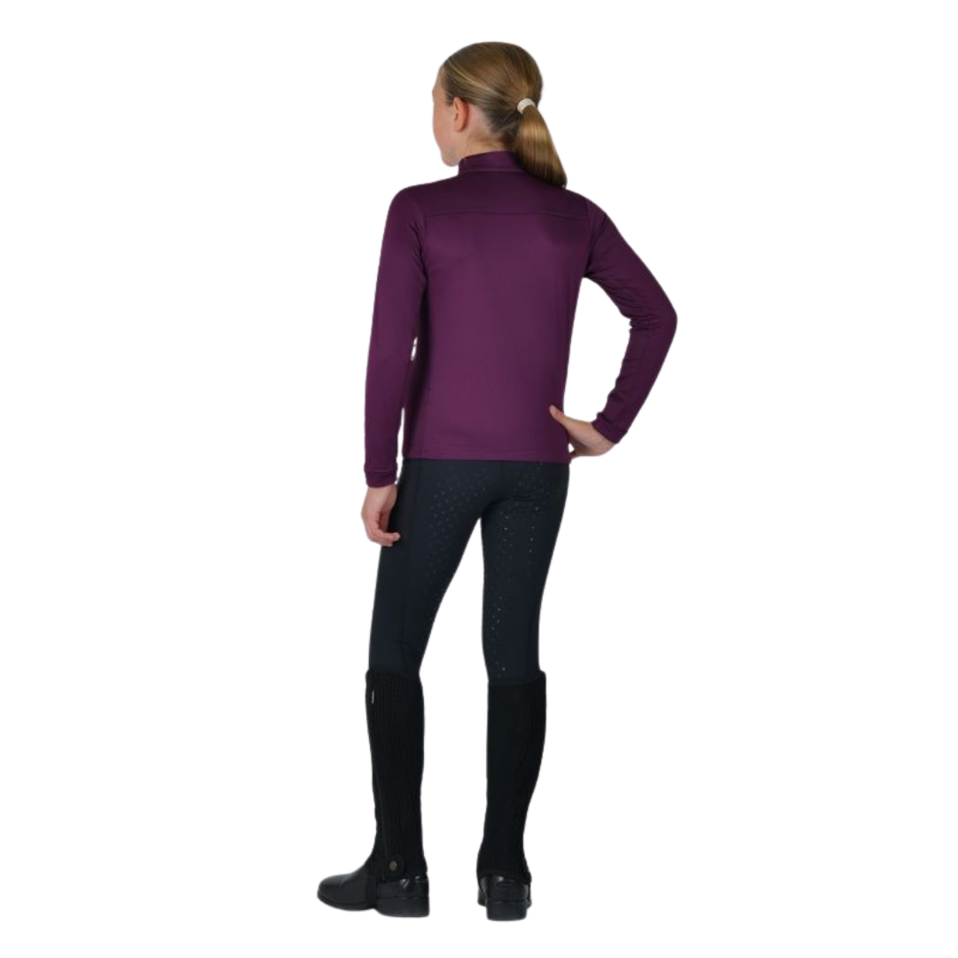 Kids Breathable Long Sleeve Riding Top - Purple Violet