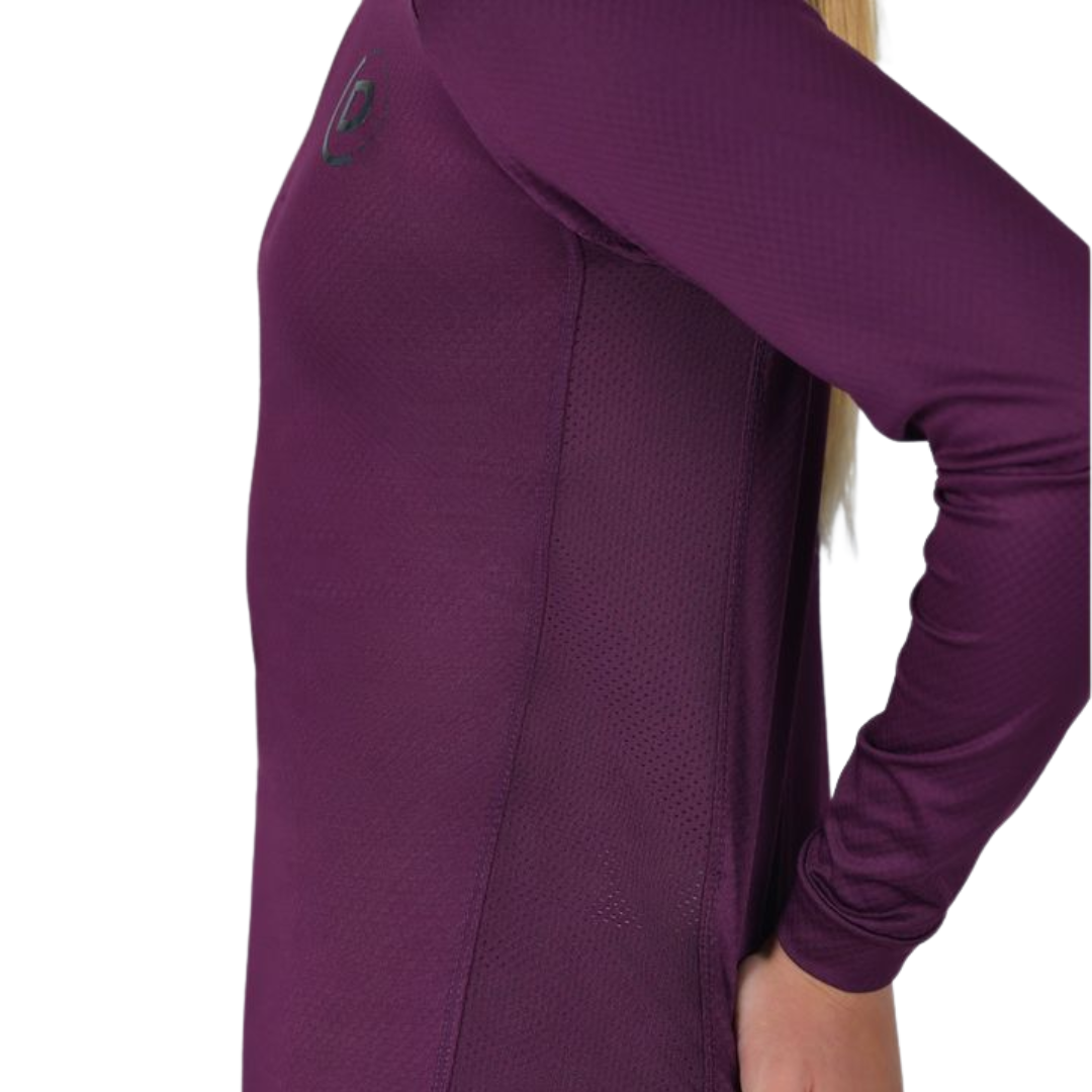 Kids Breathable Long Sleeve Riding Top - Purple Violet