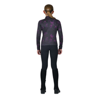 Kids Breathable Long Sleeve Riding Top - Purple Violet/Horse Terrain
