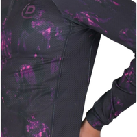 Kids Breathable Long Sleeve Riding Top - Purple Violet/Horse Terrain