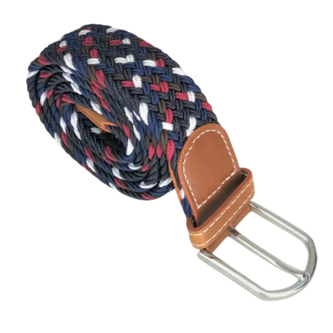 Belt - Navy/Burgundy/White