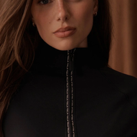 Cloudline 1/2 Zip L/S Top - Black