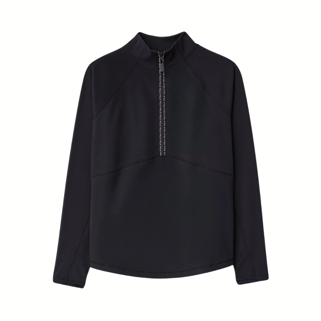 Cloudline 1/2 Zip L/S Top - Black