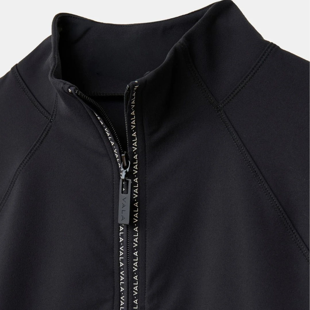 Cloudline 1/2 Zip L/S Top - Black