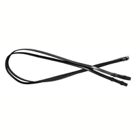 Plain Leather Reins - Black