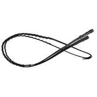 Laced Leather Reins - Black Hack