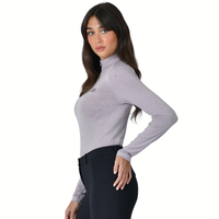 37.5 Lightweight Long Sleeve 1/4 Zip Top - Mauve Wine Marle