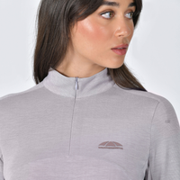 37.5 Lightweight Long Sleeve 1/4 Zip Top - Mauve Wine Marle