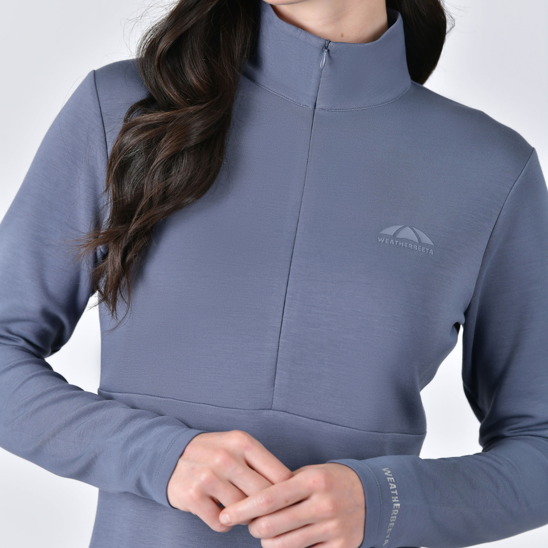 Copper 1/2 Zip Long Sleeve - Slate Blue