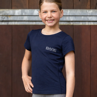 Youth Emblem T-Shirt - Navy & Silver