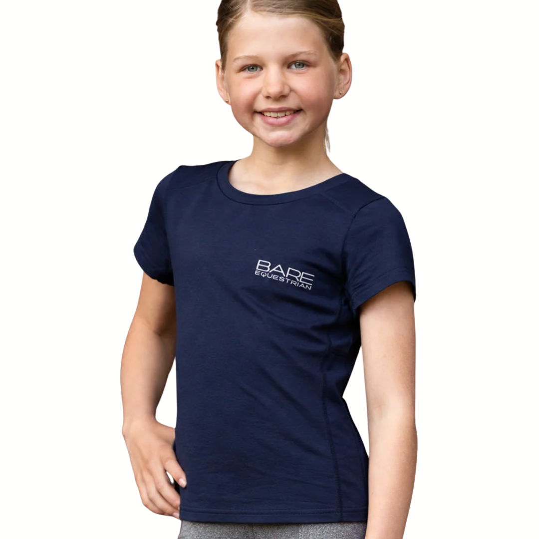 Youth Emblem T-Shirt - Navy & Silver