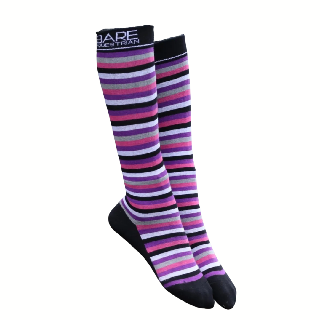 Youth Cotton Socks - Lilac/Grey