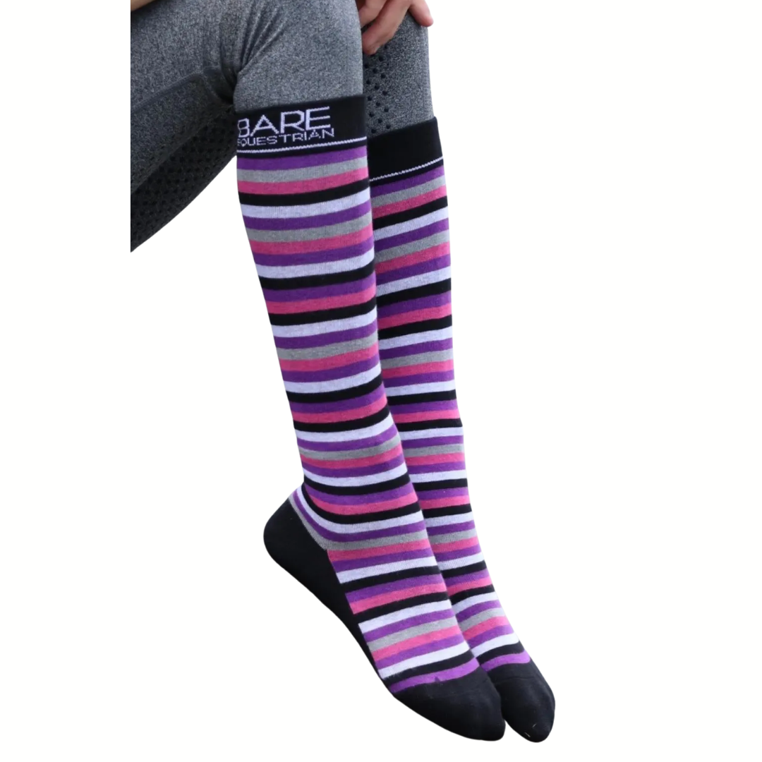 Youth Cotton Socks - Lilac/Grey