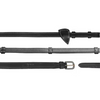 Working 1/2" Leather Handle Reins - Black Full
