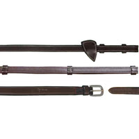 Working 1/2" Leather Handle Reins - Brown Full