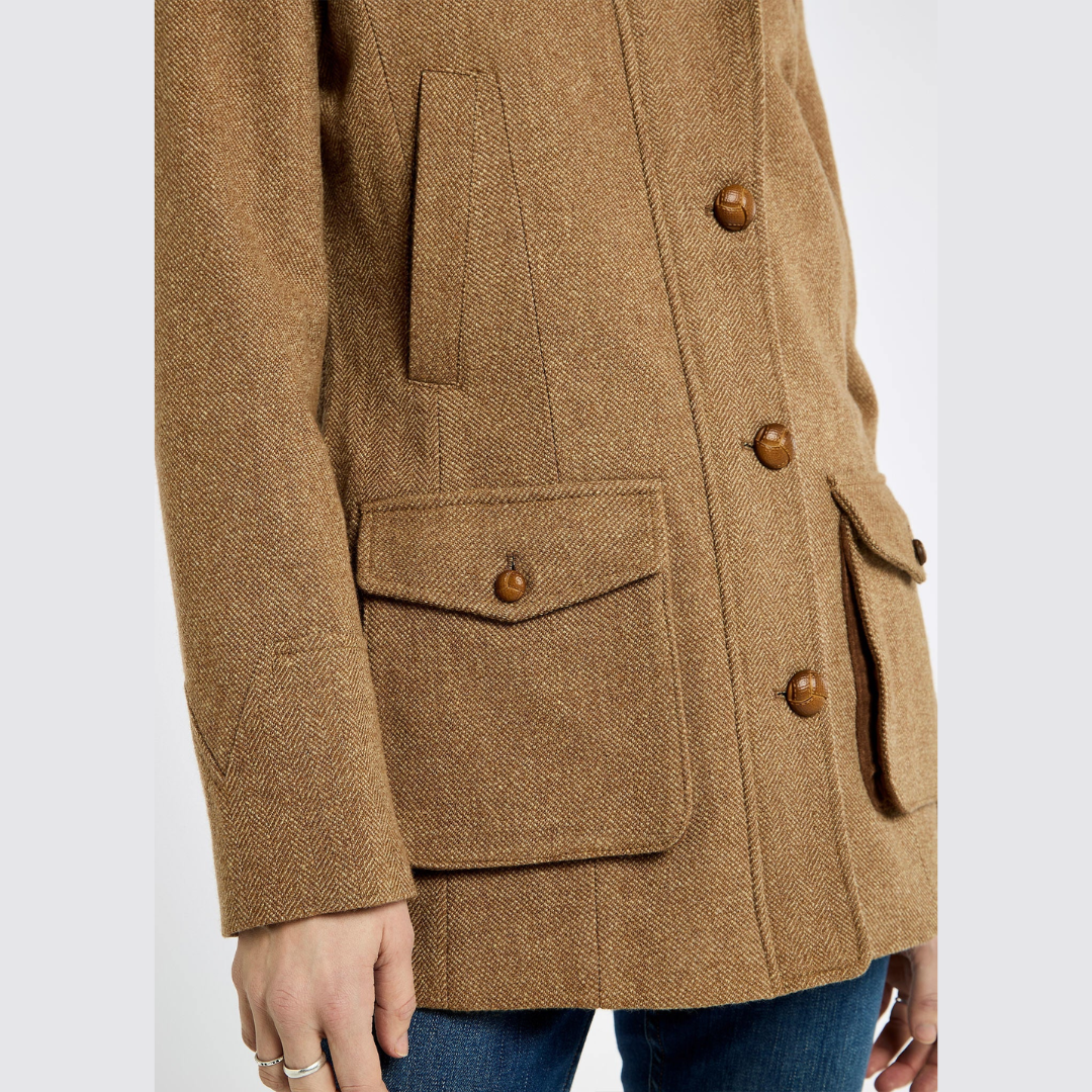 Willow Tweed Utility Jacket - Camel Twill