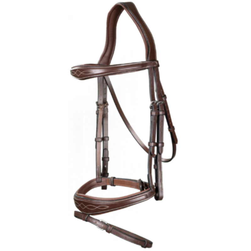 US Jumping Anatomic Flash Noseband Bridle - Brown