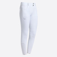 Woman's High Waist Pocket Breeches - White
