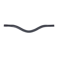 Shaped Fine Silver Browband - Black