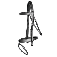 Wide Padded Hunt Bridle - Black