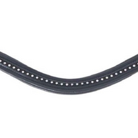 Shaped Fine Silver Browband - Black
