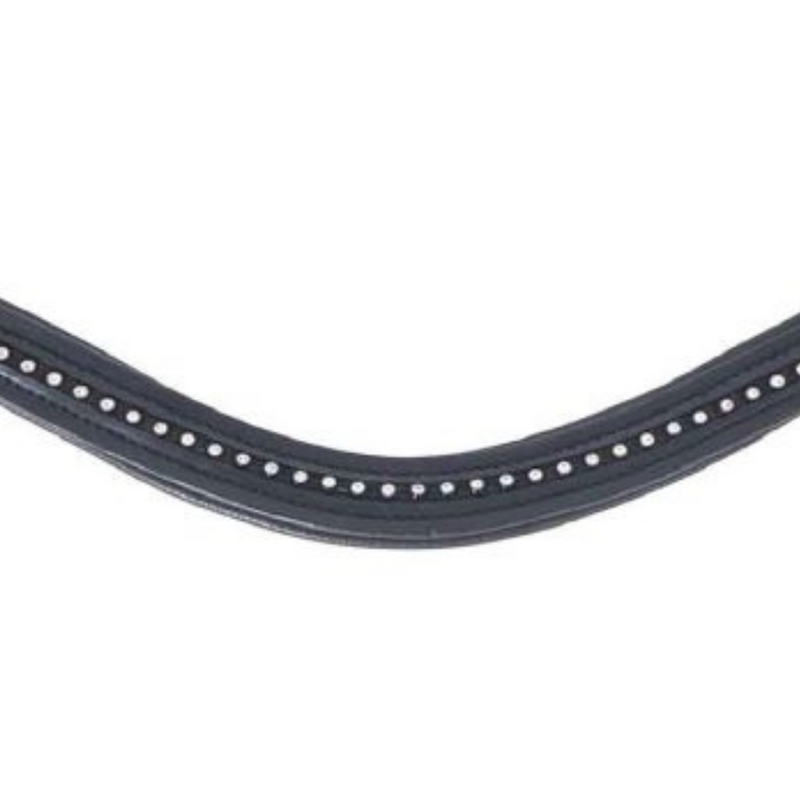 Shaped Fine Silver Browband - Black