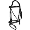 New English Anatomic Flash Noseband Bridle - Black