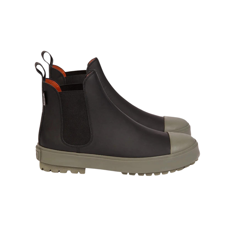 Jump Waterproof Leather Boot - Black/Khaki