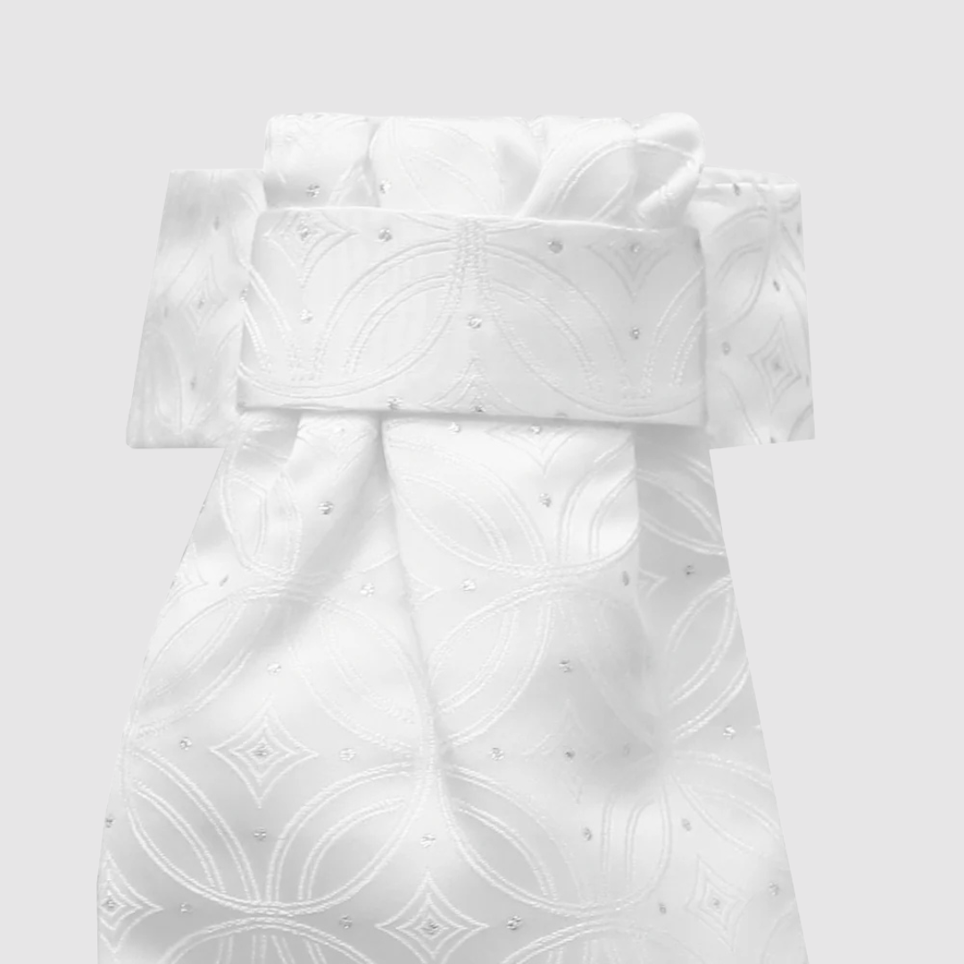 Deluxe Ready-Tied Stock Kiev White/Silver