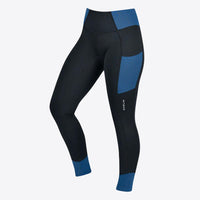 Power Tech Colour Block Full Grip Tights - Black/Delft Blue