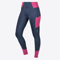 Power Tech Colour Block Full Grip Tights - Ink/Berry