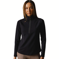 Cloudline 1/2 Zip L/S Top - Black