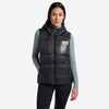 Nylon Hooded Puffer Vest - Black