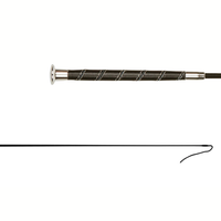 Leather Touch Dressage Whip Black 110cm