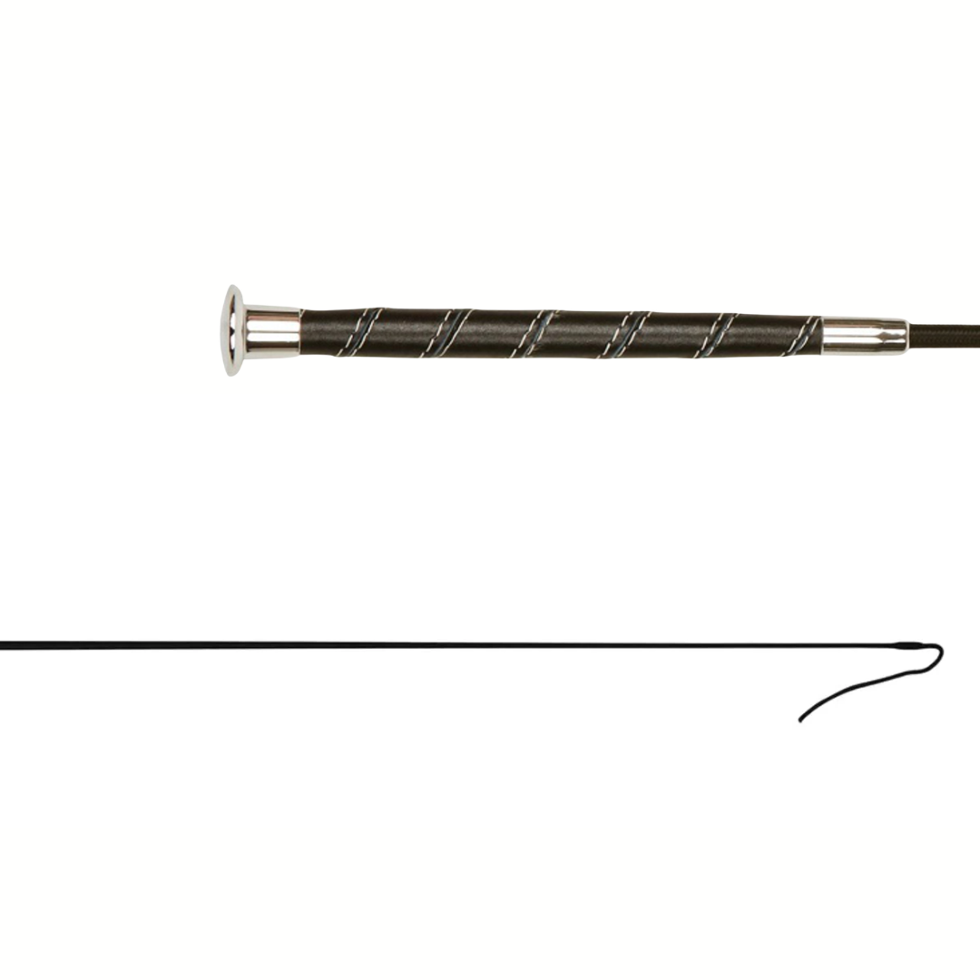 Leather Touch Dressage Whip Black 110cm