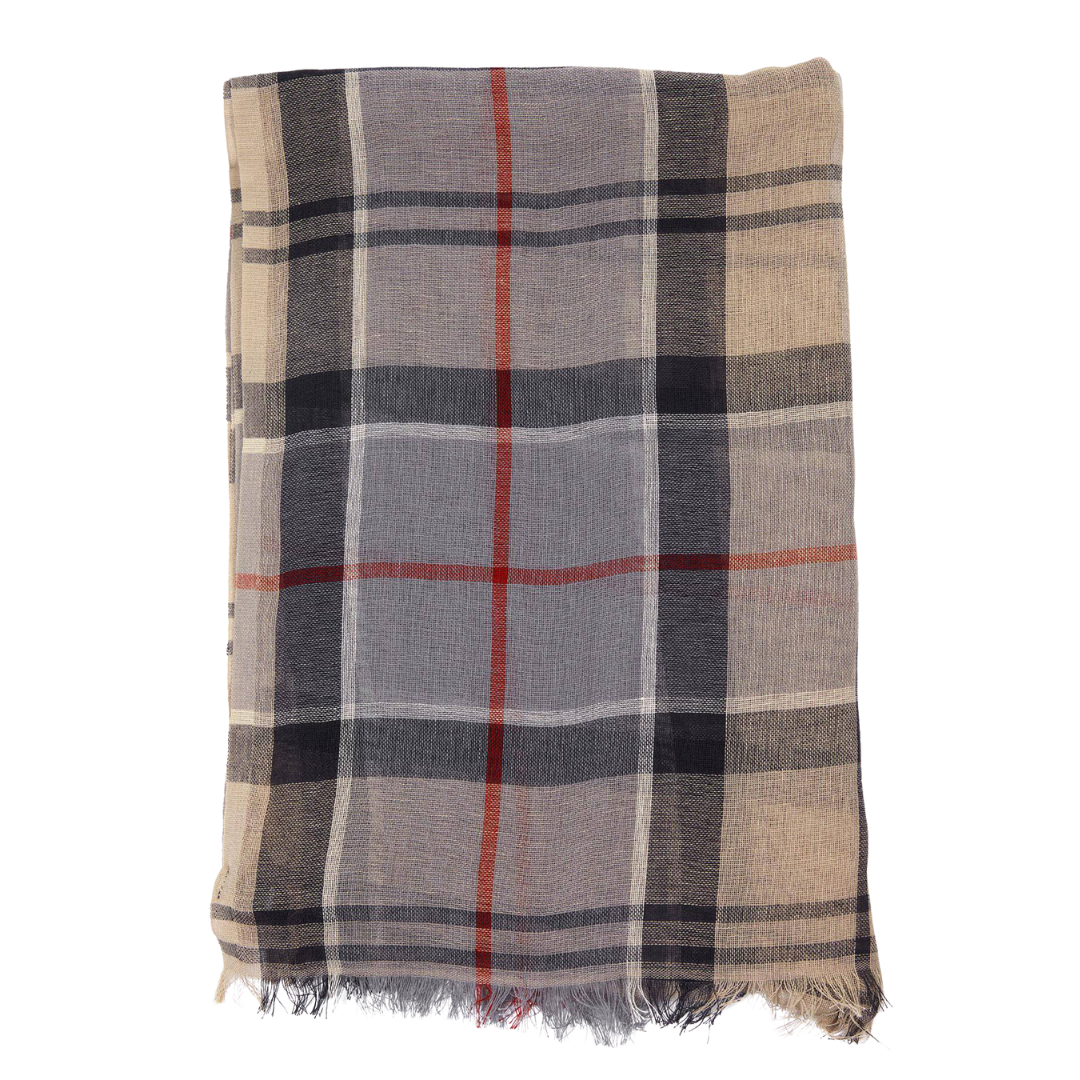 Welton Tartan Scarf - Stone Dress Tartan