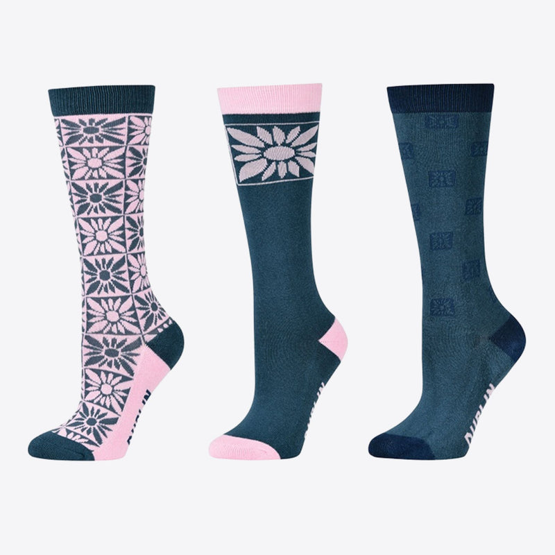 3 Pack Childs Socks - Geo Floral