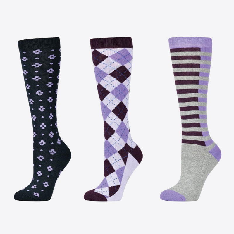 3 Pack Adults Socks - Purples