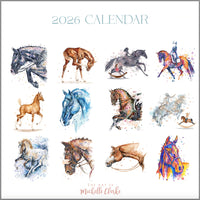 2026 Calendar - Horses in Watercolour