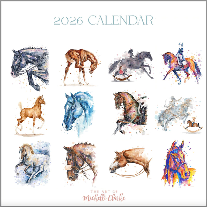 2026 Calendar - Horses in Watercolour