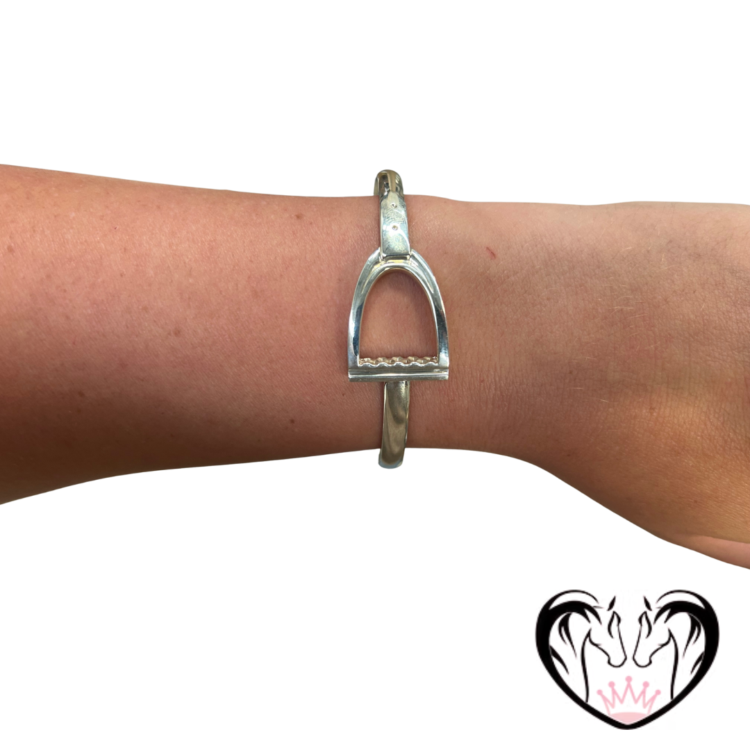Sterling Silver Small Stirrup Bangle