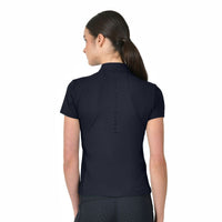 1/4 Zip Breathable Short Sleeve Top - Navy