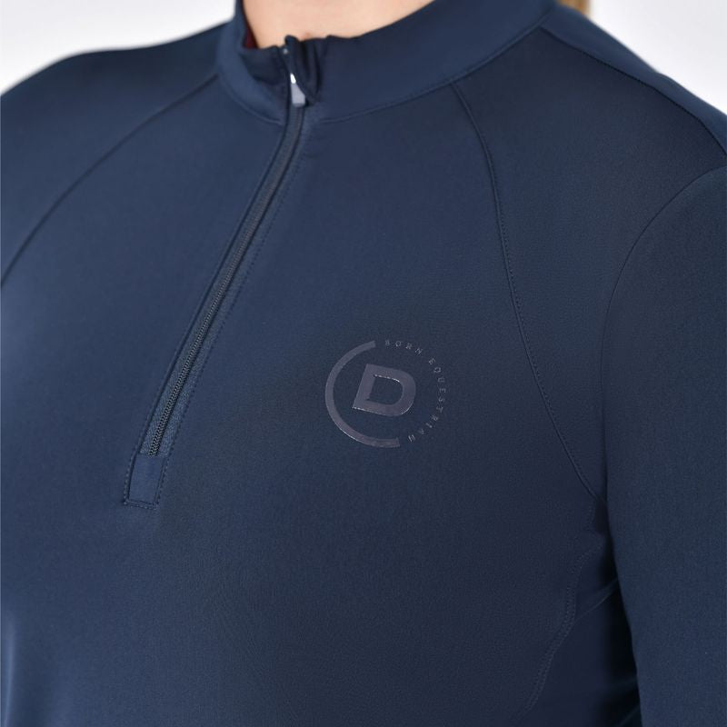 Breathable Long Sleeve Riding Top - Navy