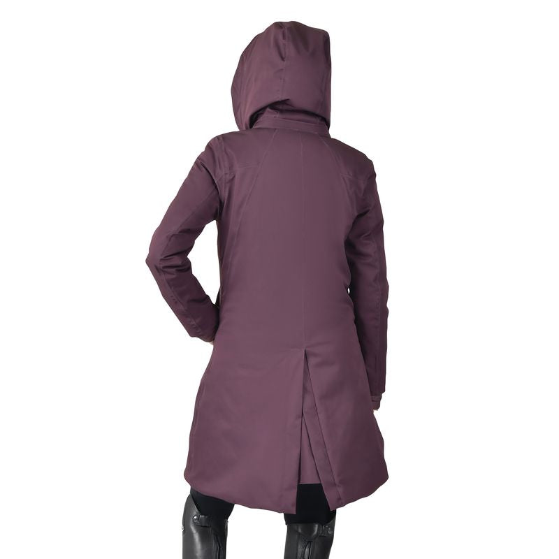 All Purpose Waterproof Longline Equestrian Jacket - Mulberry