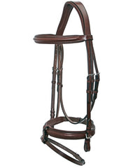 Shaped Raised Padded Bridle - Brown