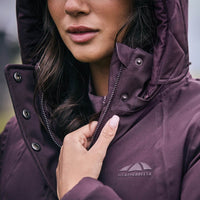 All Purpose Waterproof Longline Equestrian Jacket - Mulberry